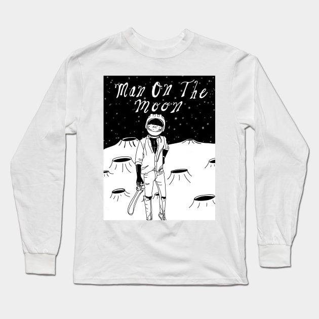 Man on the moon Long Sleeve T-Shirt by Sopicon98